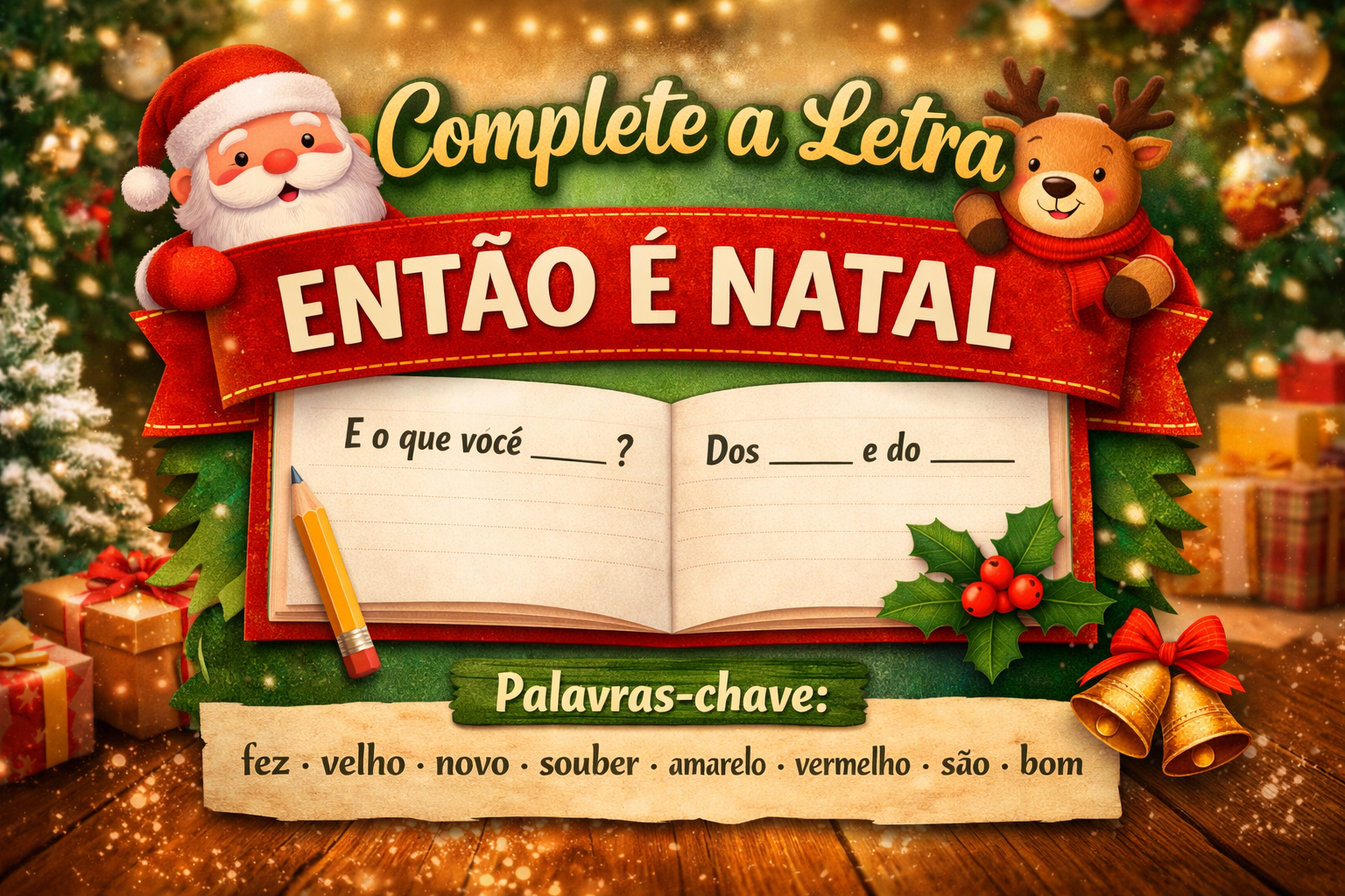🎄 Exercício de português com música de natal